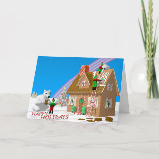 Cartes Pour Fêtes Annuelles Maison de pain d'épices