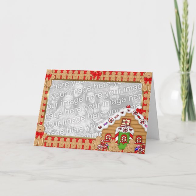 Cartes Pour Fêtes Annuelles Maison de pain d'épices (Devant)