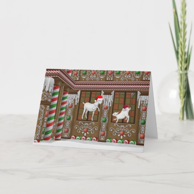 Cartes Pour Fêtes Annuelles Maison de pain d'épices Noël (Devant)