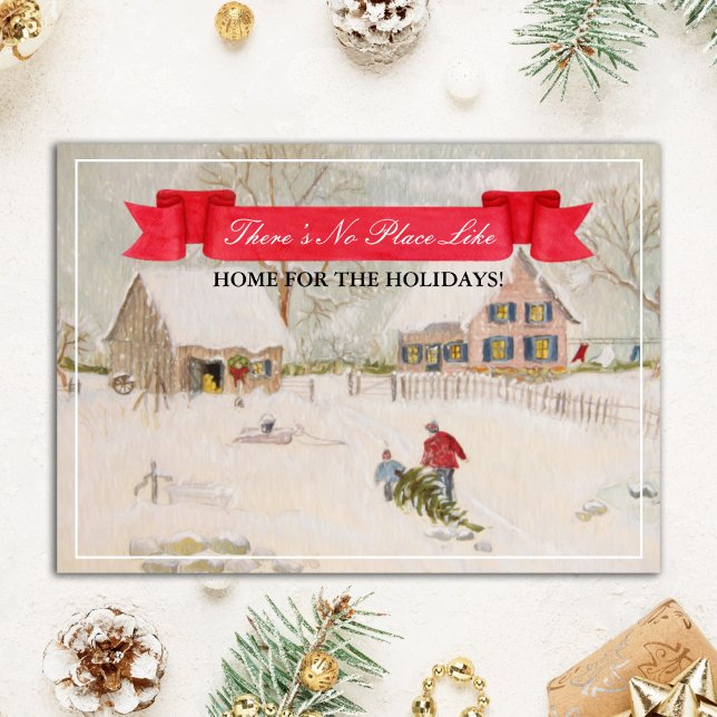Cartes Pour Fêtes Annuelles Maison de Réaliseur Personnalisé pour les Fêtes (Créateur téléchargé)