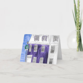 Cartes Pour Fêtes Annuelles Maison de vacances avec couronne 