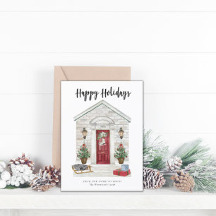 Cartes Pour Fêtes Annuelles Maison de vacances Joyeux Noël Adresse personnalis