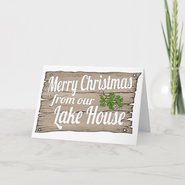 Cartes Pour Fêtes Annuelles maison du lac de noël (Devant)