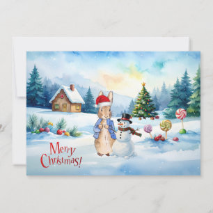 Cartes Pour Fêtes Annuelles Maison en pain d'épice de lapin classique