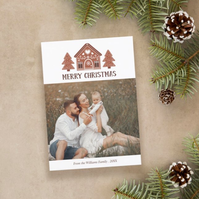 Cartes Pour Fêtes Annuelles Maison en pain d'épice Joyeux Noël Photo (Créateur téléchargé)