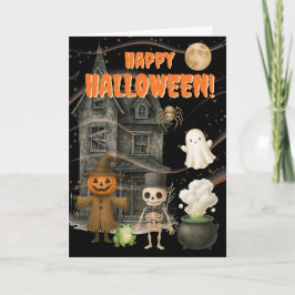 Cartes Pour Fêtes Annuelles Maison hantée épouvantable Halloween