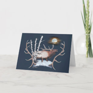 Cartes Pour Fêtes Annuelles Majestic Bull Elk