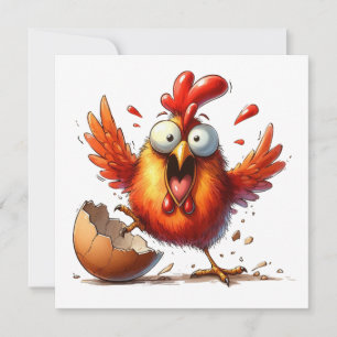 Cartes Pour Fêtes Annuelles MAKOM - Clipart de poulet aquarelle