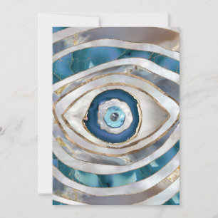 Cartes Pour Fêtes Annuelles Mal Eye Textes minéraux et or