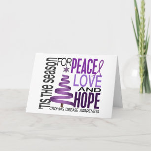 Cartes Pour Fêtes Annuelles Maladie de Crohn de vacances de Noël d'espoir