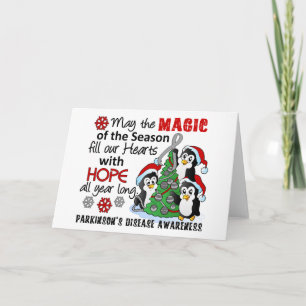 Cartes Pour Fêtes Annuelles :maladie de Parkinson de pingouins de Noël