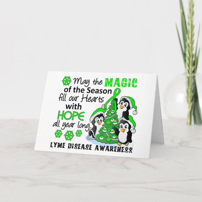 Cartes Pour Fêtes Annuelles Maladie de Pingouins de Noël (Devant)