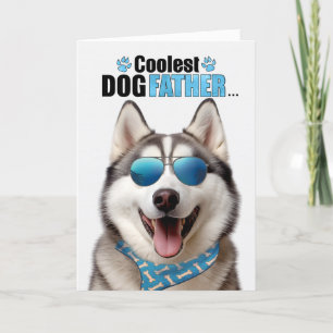 Cartes Pour Fêtes Annuelles Malamute Chien Coolest Papa Fête des pères