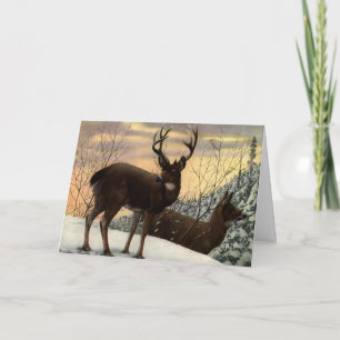Cartes Pour Fêtes Annuelles Mâle et daine