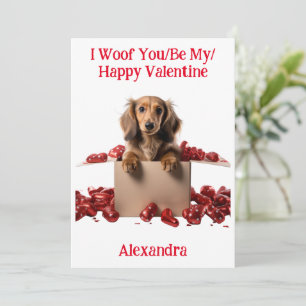 Cartes Pour Fêtes Annuelles Malheur à vous/soyez mon/heureux Valentine Dachshu