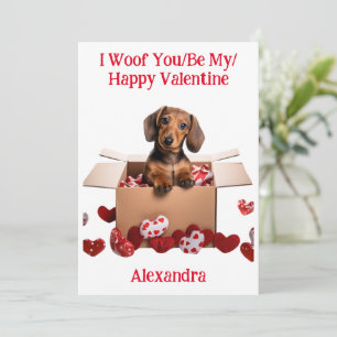 Cartes Pour Fêtes Annuelles Malheur à vous/soyez mon/heureux Valentine Dachshu