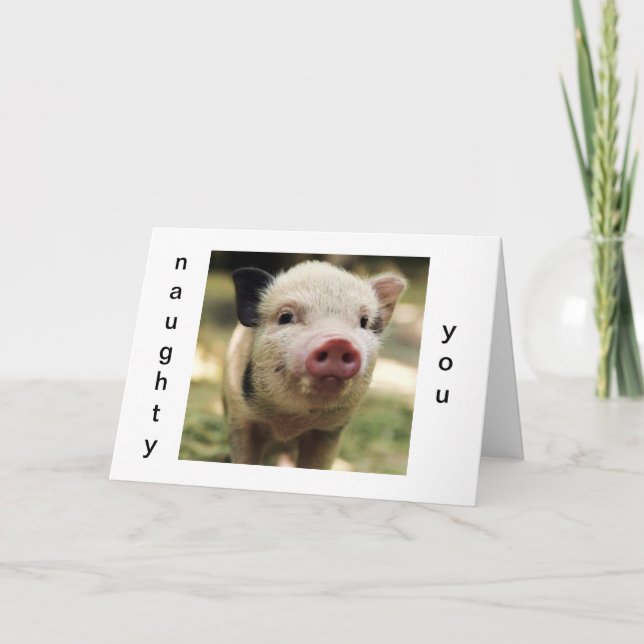 CARTES POUR FÊTES ANNUELLES MALHEUREUSEMENT VOUS-CHANCE MOI CHRISTMAS PIGGY (Devant)