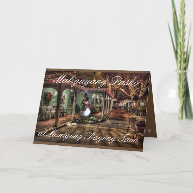 Cartes Pour Fêtes Annuelles Maligayang Pasko chez Manigong Bagong Taon (Devant)