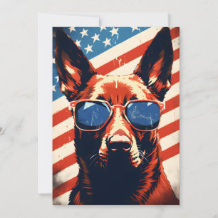 Cartes Pour Fêtes Annuelles Malinois belge 4 juillet fête de l'indépendance