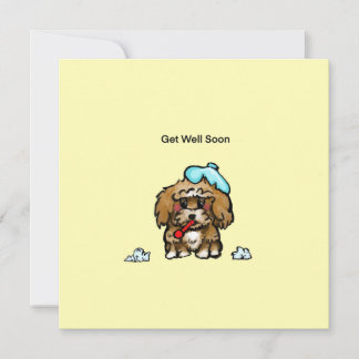 Cartes Pour Fêtes Annuelles Maltipoo sous le temps