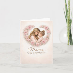 Cartes Pour Fêtes Annuelles Mama — Mon Premier Chez Moi Fleurs de Mère et Fi
