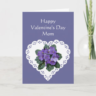 Cartes Pour Fêtes Annuelles Maman Africaine Violette Fleur Valentine Poème