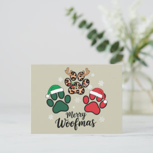 Cartes Pour Fêtes Annuelles Maman Chien Noël Joyeux Woofmas Amoureux des Chien