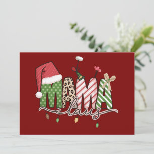 Cartes Pour Fêtes Annuelles Maman Claus Noël Drôle Xmas Maman