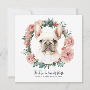 Cartes Pour Fêtes Annuelles Maman de Bouledogue Français Fête des Mères