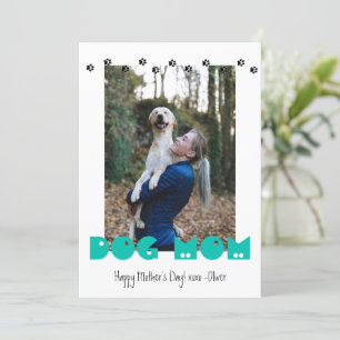 Cartes Pour Fêtes Annuelles Maman de chien EMPREINTES DE PATTES Photo pers