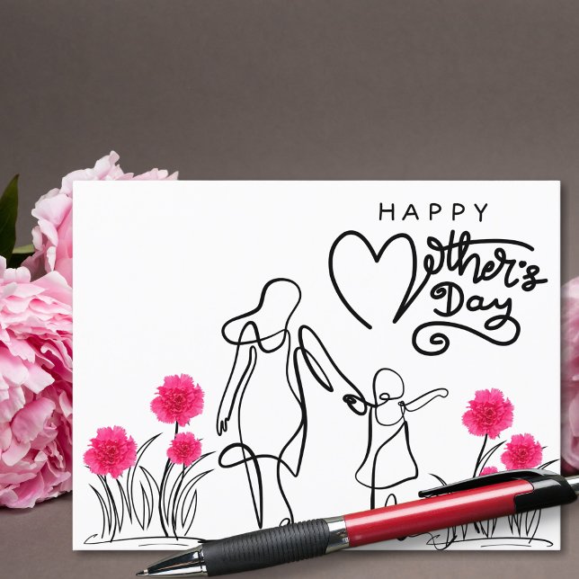 Cartes Pour Fêtes Annuelles Maman en fête pour toujours branchée (Créateur téléchargé)