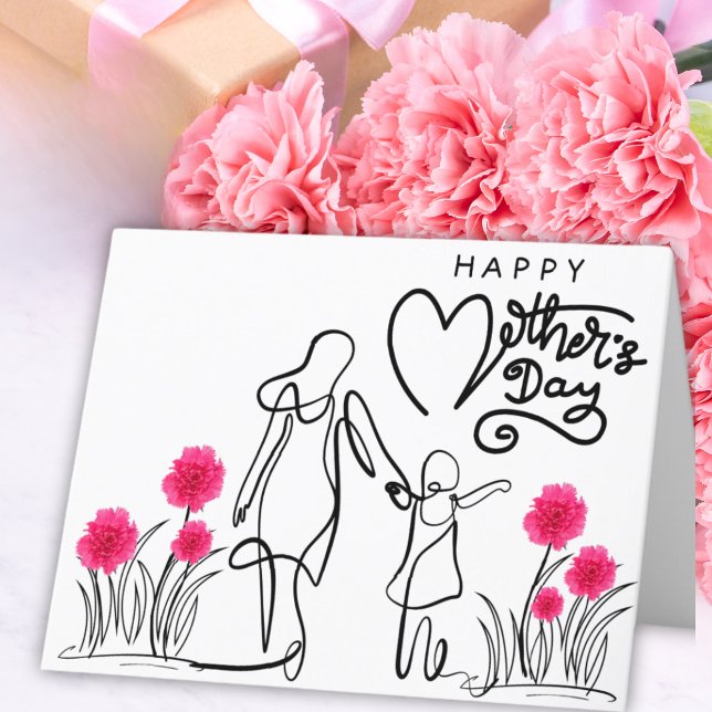 Cartes Pour Fêtes Annuelles Maman en fête pour toujours branchée (Créateur téléchargé)