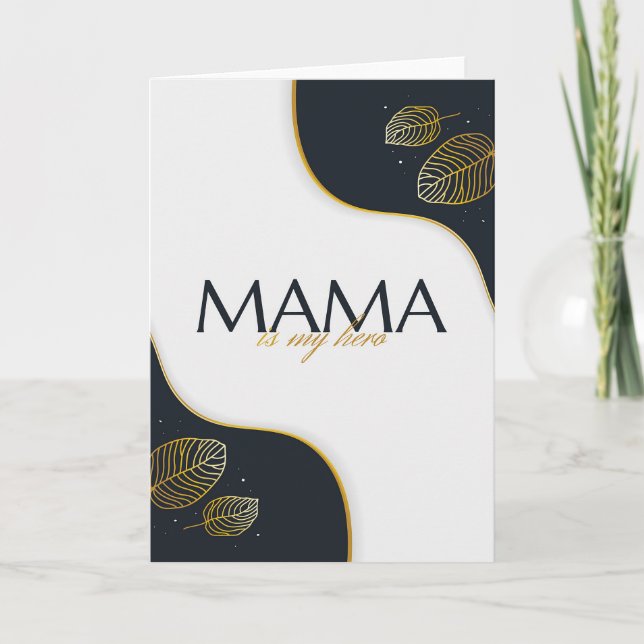 Cartes Pour Fêtes Annuelles Maman est mon héros (Devant)