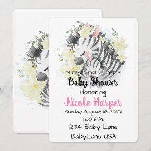Cartes Pour Fêtes Annuelles Maman et bébé zèbre