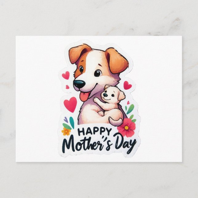 Cartes Pour Fêtes Annuelles Maman Fête des mères chien animal (Devant)