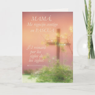Cartes Pour Fêtes Annuelles Maman, Joie de Pâques, Religieuse avec Croix