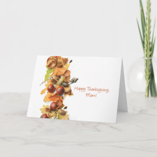 Cartes Pour Fêtes Annuelles Maman l'automne frontière remerciement salutation (Devant)