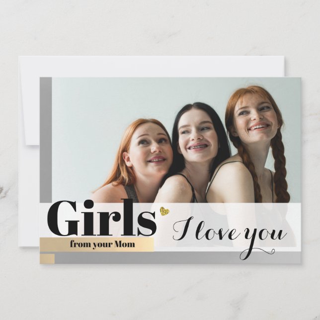 Cartes Pour Fêtes Annuelles Maman t'aime Photo (Devant)