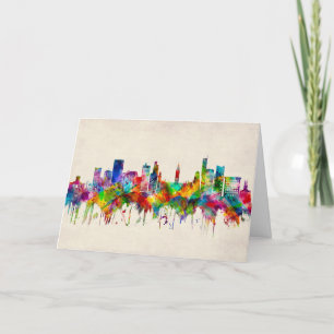 Cartes Pour Fêtes Annuelles Manchester England Skyline