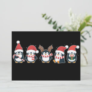 Cartes Pour Fêtes Annuelles Manchot Joyeux Noël Pôle Nord Vacances Animal 
