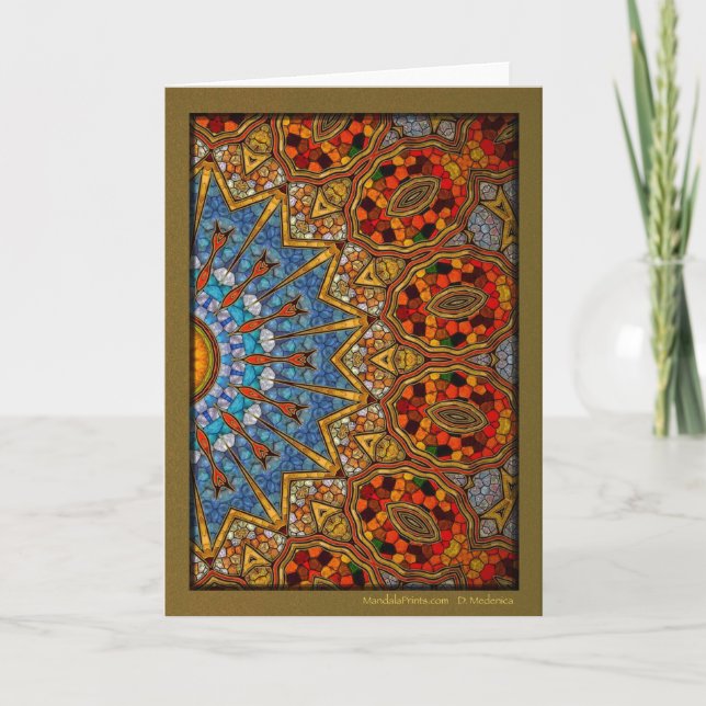 Cartes Pour Fêtes Annuelles Mandala (Devant)