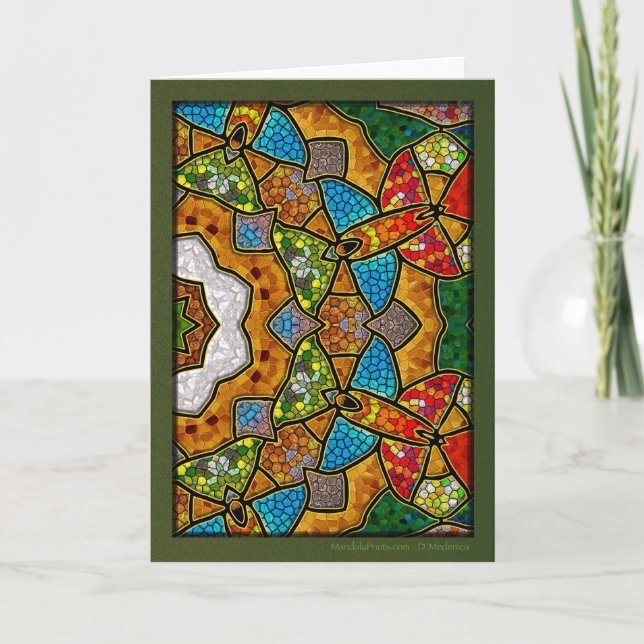 Cartes Pour Fêtes Annuelles Mandala (Devant)