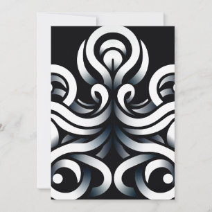 Cartes Pour Fêtes Annuelles Mandala abstrait géométrique sacré Zen minimal