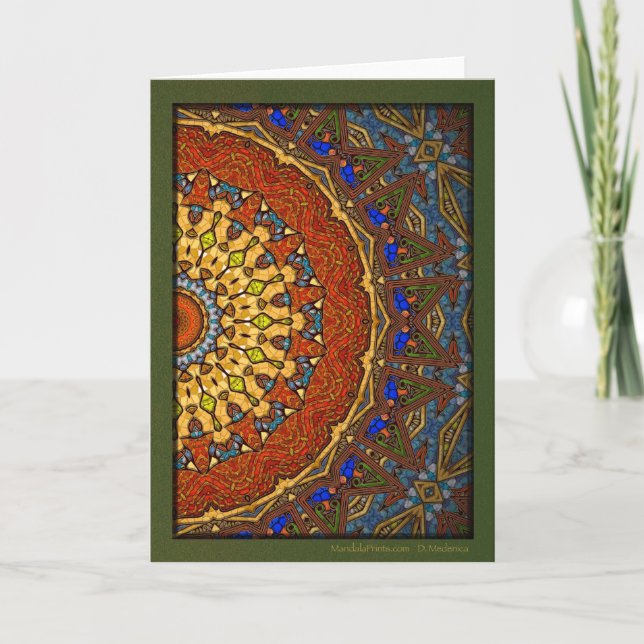 Cartes Pour Fêtes Annuelles Mandala de Noël numérique (Devant)