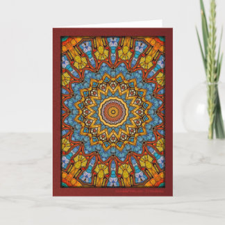 Cartes Pour Fêtes Annuelles Mandala des fleurs du désert