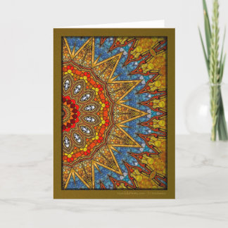 Cartes Pour Fêtes Annuelles Mandala des fleurs du désert