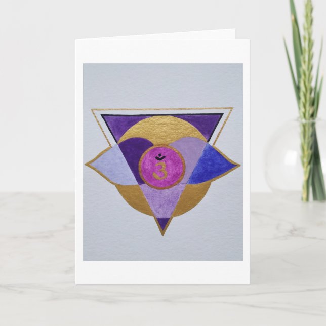 Cartes Pour Fêtes Annuelles Mandala du troisième œil (Devant)