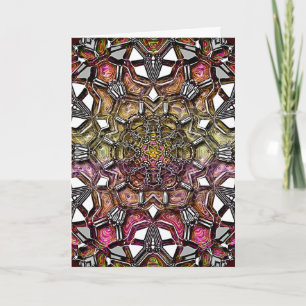 Cartes Pour Fêtes Annuelles Mandala en cristal métallique