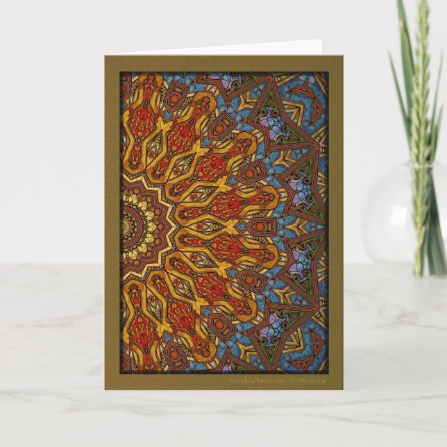 Cartes Pour Fêtes Annuelles Mandala numérique Fire (Devant)