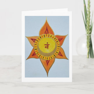 Cartes Pour Fêtes Annuelles Mandala orange